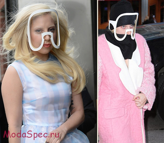 March 23, 2014: Lady Gaga seen wearing a white mask and extremely tall platform heels, New York City. Mandatory Credit: Kristin Callahan/ACE/INFphoto.com Ref.: infusny-220|sp|U.S., UK, AUSTRALIA, NEW ZEALAND SALES ONLY.
